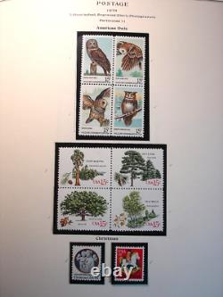 1,015 U. S. Mint NH Stamps in 1978 to 1995 Scott National Stamp Album Nice