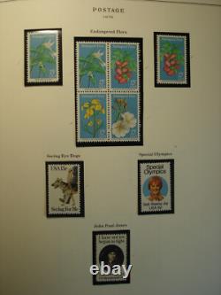 1,015 U. S. Mint NH Stamps in 1978 to 1995 Scott National Stamp Album Nice