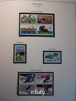 1,015 U. S. Mint NH Stamps in 1978 to 1995 Scott National Stamp Album Nice
