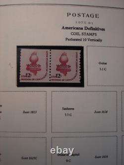 1,015 U. S. Mint NH Stamps in 1978 to 1995 Scott National Stamp Album Nice