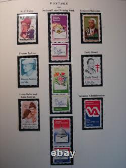 1,015 U. S. Mint NH Stamps in 1978 to 1995 Scott National Stamp Album Nice