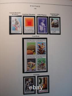 1,015 U. S. Mint NH Stamps in 1978 to 1995 Scott National Stamp Album Nice