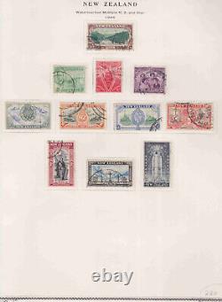 1038-1976 New Zealand Collection On Page Album Complete Issues, Mint H, Nh Used