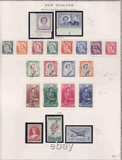 1038-1976 New Zealand Collection On Page Album Complete Issues, Mint H, Nh Used