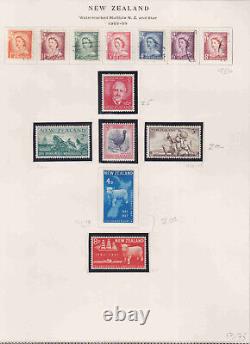 1038-1976 New Zealand Collection On Page Album Complete Issues, Mint H, Nh Used