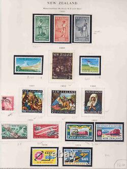 1038-1976 New Zealand Collection On Page Album Complete Issues, Mint H, Nh Used