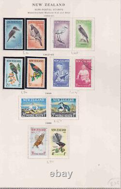 1038-1976 New Zealand Collection On Page Album Complete Issues, Mint H, Nh Used