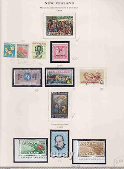 1038-1976 New Zealand Collection On Page Album Complete Issues, Mint H, Nh Used