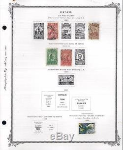 1844-1940 Brazil Mint & Used Postage Stamp Collection Album Pages Value $825