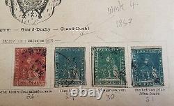 1851-1860 Italy States Tuscany Collection On Album Page Used Sg2248 Cv£1900