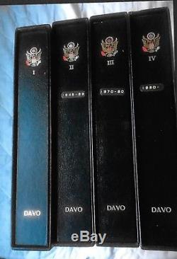 1857-1980 Collection Of U. S. A. In Four Davo Hingeless Albums