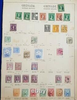 1861-1908 Grenada QV Early Collection Lot on Old album Page Used & MH inc SG1