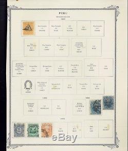1862-1941 Peru Mint & Used Postage Stamp Collection Album Pages Value $408