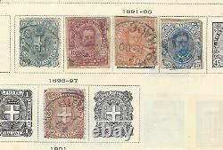 1863-1920 Italy Stamp Lot On Album Page