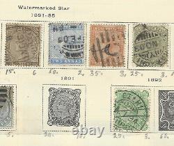 1866-1900 India Stamp Lot On Album Page, Great Collection