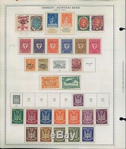 1872-1962 Germany Mint & Used Stamp Collection on Album Pages Value $550