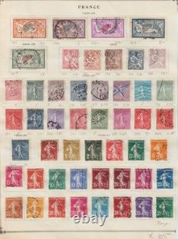1876 -1929 Frankreich FRANCE USED COLLECTION ON OLD PAGE ALBUM CANCELLATION