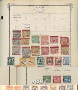 1878-1956 Panama Postage Stamp Collection on Album Pages Catalog Value $753
