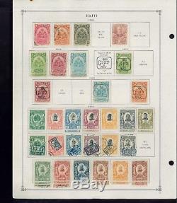 1881-1959 Haiti Mint & Used Postage Stamp Collection on Album Pages Value $432