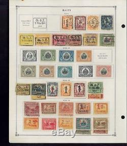 1881-1959 Haiti Mint & Used Postage Stamp Collection on Album Pages Value $432