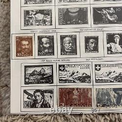1882-1943 Switzerland Stamps Lot On Album Page Great Collection, Short Sets, Son