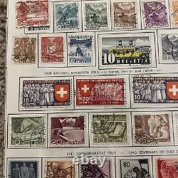 1882-1943 Switzerland Stamps Lot On Album Page Great Collection, Short Sets, Son