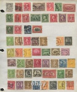 1890-1927 US Classics Postage Stamp Collection On Album Page Used