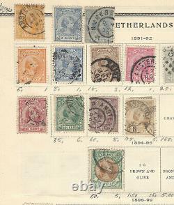 1890's NETHERLANDS STAMP COLLECTION HIGH VALUE ALBUM PAGE, COULD BE AMAZING GIFT