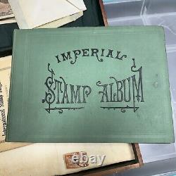 1899 Imperial Stamp Album Partially Filled With Stamps From All Over The World