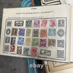 1899 Imperial Stamp Album Partially Filled With Stamps From All Over The World