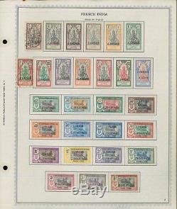 1914-1954 French India Mint & Used Stamp Collection on Album Pages Value $2,300