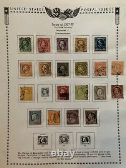 1917-1919 U. S. Stamps Washington Franklin Album Page Could Be Great Gift Idea