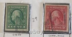 1918-1921 US Postage Collection On Album Page Mint/Used