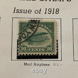 1918-1930 Mint Used U. S. Airmail Stamp Lot On Album Page Great Gift For Dad