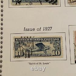 1918-1930 Mint Used U. S. Airmail Stamp Lot On Album Page Great Gift For Dad