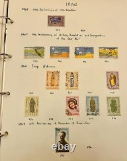 1920's-1970's IRAQ RARE STAMPS COLLECTION/ALBUM IRAQ SAVES PALESTINIAN STAMPS