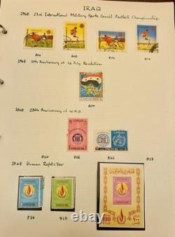 1920's-1970's IRAQ RARE STAMPS COLLECTION/ALBUM IRAQ SAVES PALESTINIAN STAMPS
