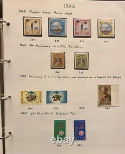 1920's-1970's IRAQ RARE STAMPS COLLECTION/ALBUM IRAQ SAVES PALESTINIAN STAMPS