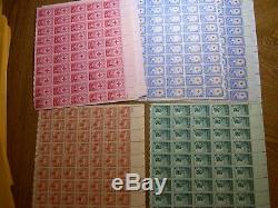 1930's-1980's Sheets $1378 Face Value very few duplicates from album collection