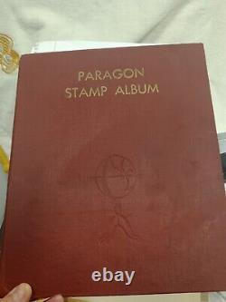 1931 PARAGON INTERNATIONAL POSTAGE STAMP ALBUM With 403 stamps See pics! Free ship