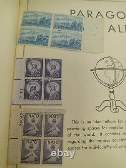 1931 PARAGON INTERNATIONAL POSTAGE STAMP ALBUM With 403 stamps See pics! Free ship