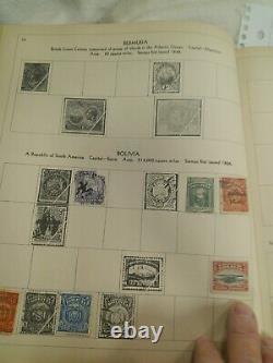 1931 PARAGON INTERNATIONAL POSTAGE STAMP ALBUM With 403 stamps See pics! Free ship
