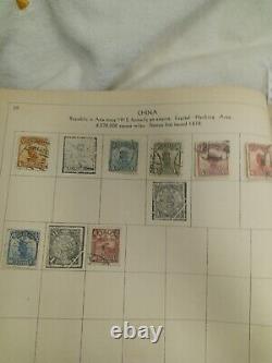 1931 PARAGON INTERNATIONAL POSTAGE STAMP ALBUM With 403 stamps See pics! Free ship