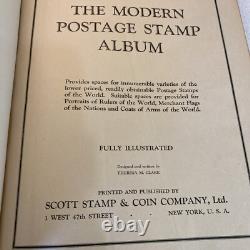 1935 Vintage MODERN Postage STAMP Album Over 3000 Worldwide Prior 1960s Loose
