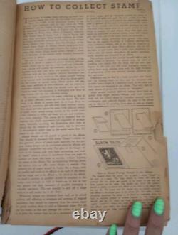 1935 Whitman Around the World Stamp Book many old stamps! Read Look Back Cover