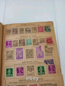 1935 Whitman Around the World Stamp Book many old stamps! Read Look Back Cover