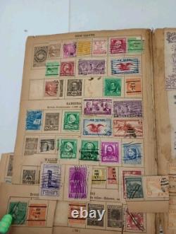 1935 Whitman Around the World Stamp Book many old stamps! Read Look Back Cover