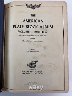 1938-1952 American Plate Block Album Minkus Collection Lot 451 Mint Stamp Blocks