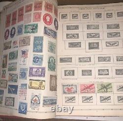 1957 Aristocrat World Stamp Album Post Binder Many Stamps Foreign & Domestic