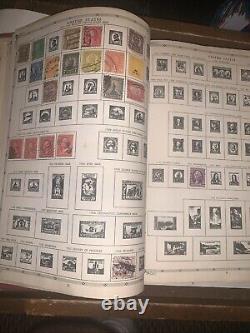 1957 Aristocrat World Stamp Album Post Binder Many Stamps Foreign & Domestic